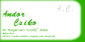 andor csiko business card